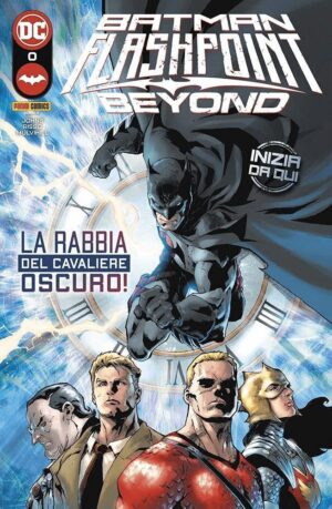 Copertina del fumetto Batman Beyond Flashpoint vol. 0, edizione italiana Panini Comics / DC / Marvel / Disney di Geoff Johns & Eduardo Risso