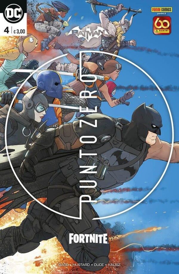 Copertina del fumetto Batman Fortnite Punto Zero vol. 4, edizione italiana Panini Comics / DC / Marvel / Disney di Brown, Gage & Mustard Copertina del fumetto Batman Fortnite Punto Zero vol. 4, edizione italiana Panini Comics / DC / Marvel / Disney di Brown, Gage & Mustard