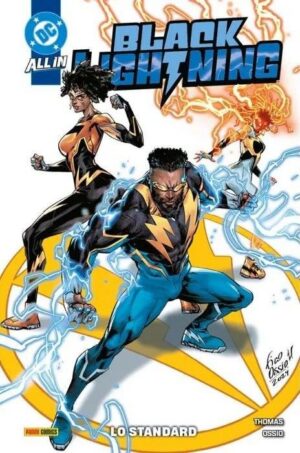 Copertina del fumetto Black Lightning: lo Standard, edizione italiana Panini Comics / DC / Marvel / Disney di Fico Ossio, Brandon Thomas
