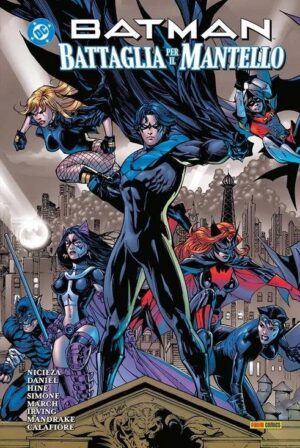 Copertina del fumetto Batman - Battaglia per il Mantello, edizione italiana Panini Comics / DC / Marvel / Disney di Aa.Vv.