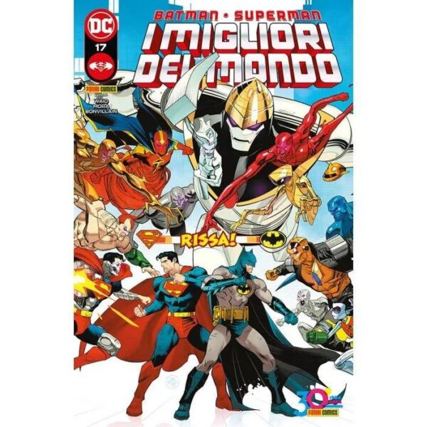 Copertina del fumetto Batman/Superman i Migliori del vol. 17, edizione italiana Panini Comics / DC / Marvel / Disney di Dan Mora, Mark Waid
