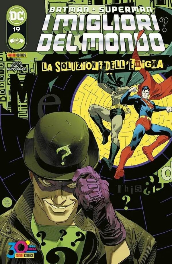 Copertina del fumetto Batman/Superman i Migliori vol. 19, edizione italiana Panini Comics / DC / Marvel / Disney di Moore & Waid Copertina del fumetto Batman/Superman i Migliori vol. 19, edizione italiana Panini Comics / DC / Marvel / Disney di Moore & Waid