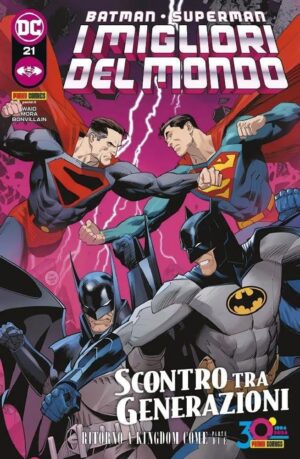 Copertina del fumetto Batman/Superman i Migliori vol. 21, edizione italiana Panini Comics / DC / Marvel / Disney di Dan Mora & Mark Waid
