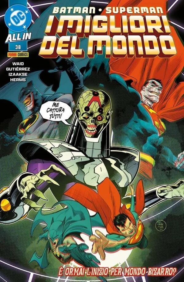 Copertina del fumetto Batman/Superman i Migliori vol. 38, edizione italiana Panini Comics / DC / Marvel / Disney di Gutiérrez,Waid,Ikaakse Copertina del fumetto Batman/Superman i Migliori vol. 38, edizione italiana Panini Comics / DC / Marvel / Disney di Gutiérrez,Waid,Ikaakse