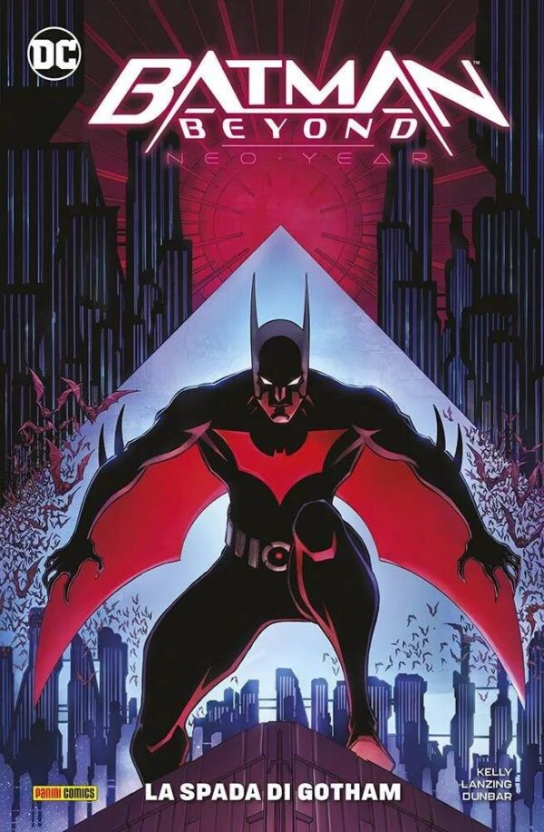 Copertina del fumetto Batman Beyond - Neo Year 1 la Spad, edizione italiana Panini Comics / DC / Marvel / Disney di Dunbar, Kelly & Lanzing Copertina del fumetto Batman Beyond - Neo Year 1 la Spad, edizione italiana Panini Comics / DC / Marvel / Disney di Dunbar, Kelly & Lanzing