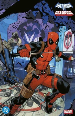 Copertina del fumetto Batman/Deadpool Variant Dan Mora, edizione italiana Panini Comics / DC / Marvel / Disney di Aa.Vv.