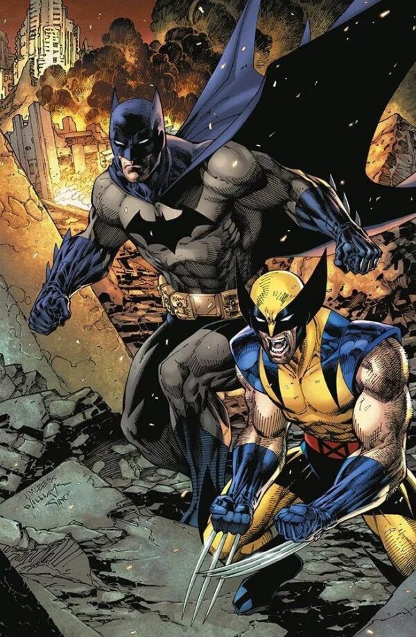 Copertina del fumetto Batman/Deadpool Variant Jim Lee, edizione italiana Panini Comics / DC / Marvel / Disney di Aa.Vv.