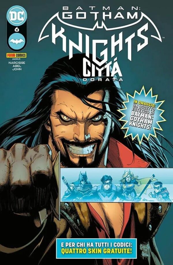Copertina del fumetto Batman Gotham Knights vol. 6, edizione italiana Panini Comics / DC / Marvel / Disney di Evan Narcisse & Abel