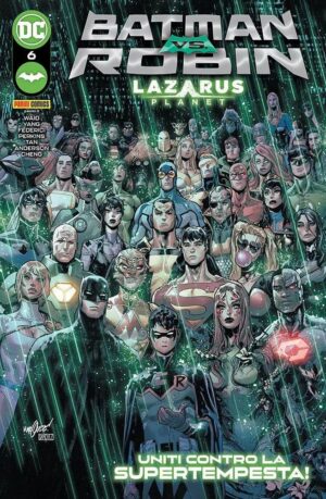 Copertina del fumetto Batman Vs Robin - Lazarus Planet vol. 6, edizione italiana Panini Comics / DC / Marvel / Disney di Perkins, Federici, Waid & Aavv