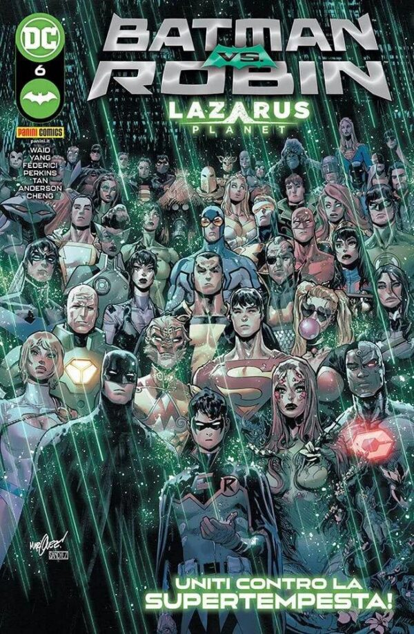 Copertina del fumetto Batman Vs Robin - Lazarus Planet vol. 6, edizione italiana Panini Comics / DC / Marvel / Disney di Perkins, Federici, Waid & Aavv