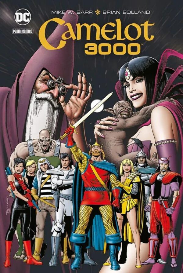 Copertina del fumetto Camelot 3000, edizione italiana Panini Comics / DC / Marvel / Disney di Mike W. Barr & Brian Bolland Copertina del fumetto Camelot 3000, edizione italiana Panini Comics / DC / Marvel / Disney di Mike W. Barr & Brian Bolland
