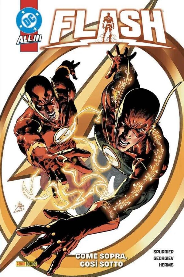 Copertina del fumetto Flash 3 Come Sopra, Così Sotto, edizione italiana Panini Comics / DC / Marvel / Disney di Aa.Vv. Copertina del fumetto Flash 3 Come Sopra, Così Sotto, edizione italiana Panini Comics / DC / Marvel / Disney di Aa.Vv.
