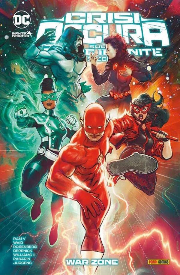 Copertina del fumetto Crisi Oscura - War Zone, edizione italiana Panini Comics / DC / Marvel / Disney di Ram V, Waid, Rosenberg & Aa.Vv Copertina del fumetto Crisi Oscura - War Zone, edizione italiana Panini Comics / DC / Marvel / Disney di Ram V, Waid, Rosenberg & Aa.Vv