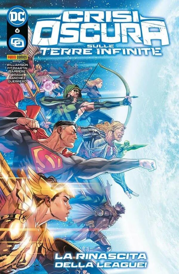 Copertina del fumetto Crisi Oscura Sulle Terre Infinite vol. 6, edizione italiana Panini Comics / DC / Marvel / Disney di Williamson, Fitzmartin & Aa.Vv Copertina del fumetto Crisi Oscura Sulle Terre Infinite vol. 6, edizione italiana Panini Comics / DC / Marvel / Disney di Williamson, Fitzmartin & Aa.Vv