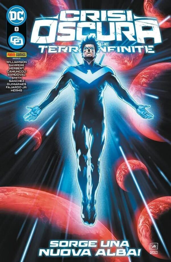 Copertina del fumetto Crisi Oscura Sulle Terre Infinite vol. 8, edizione italiana Panini Comics / DC / Marvel / Disney di Williamson, Sampere & Aa.Vv. Copertina del fumetto Crisi Oscura Sulle Terre Infinite vol. 8, edizione italiana Panini Comics / DC / Marvel / Disney di Williamson, Sampere & Aa.Vv.
