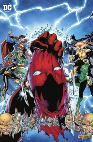 Copertina del fumetto Crisi Oscura Sulle Terre Inf.5 Var, edizione italiana Panini Comics / DC / Marvel / Disney di Braga, Fitzmartin & Aa.Vv.