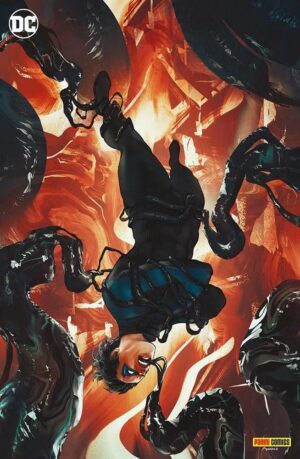 Copertina del fumetto Crisi Oscura Sulle Terre Inf.7 Var, edizione italiana Panini Comics / DC / Marvel / Disney di Braga, Williamson & Aa.Vv.