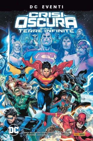 Copertina del fumetto Crisi Oscura Sulle Terre Infinite, edizione italiana Panini Comics / DC / Marvel / Disney di Aa.Vv.