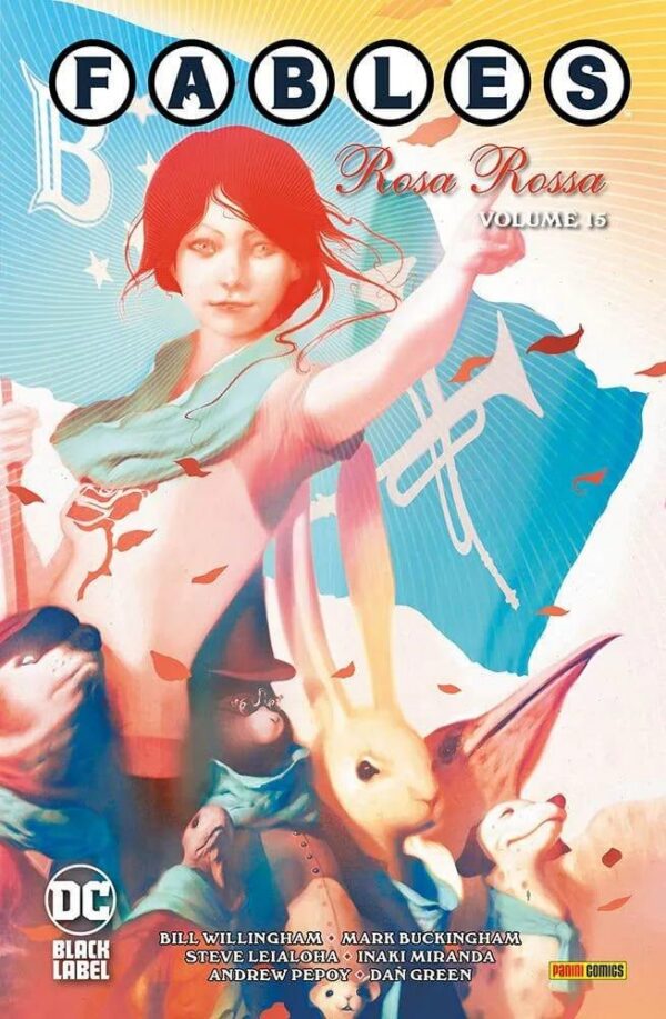 Copertina del fumetto Fables 15 - Rosa Rossa, edizione italiana Panini Comics / DC / Marvel / Disney di Willingham & Aa.Vv.