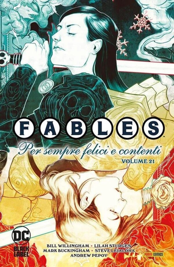 Copertina del fumetto Fables 21 - per Sempre Felici, edizione italiana Panini Comics / DC / Marvel / Disney di Aa.Vv. Copertina del fumetto Fables 21 - per Sempre Felici, edizione italiana Panini Comics / DC / Marvel / Disney di Aa.Vv.