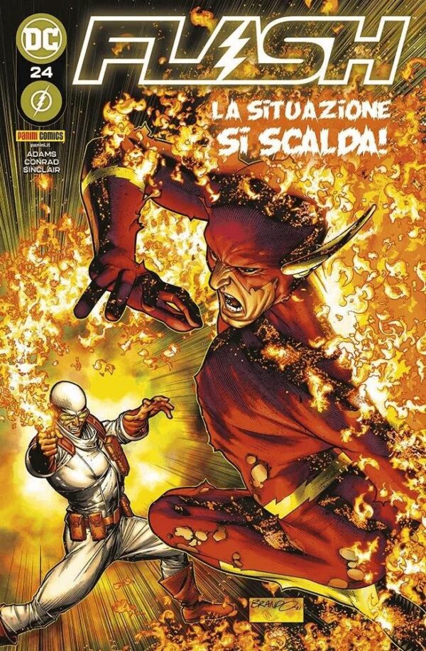 Copertina del fumetto Flash vol. 24, edizione italiana Panini Comics / DC / Marvel / Disney di Conrad, Adams & Sinclair
