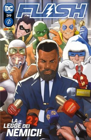 Copertina del fumetto Flash vol. 39, edizione italiana Panini Comics / DC / Marvel / Disney di Adams, Pasarin, Ryan & Herms