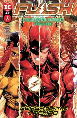 Copertina del fumetto Flash vol. 42, edizione italiana Panini Comics / DC / Marvel / Disney di Adams, Pasarin, Acuna & Aa.Vv.