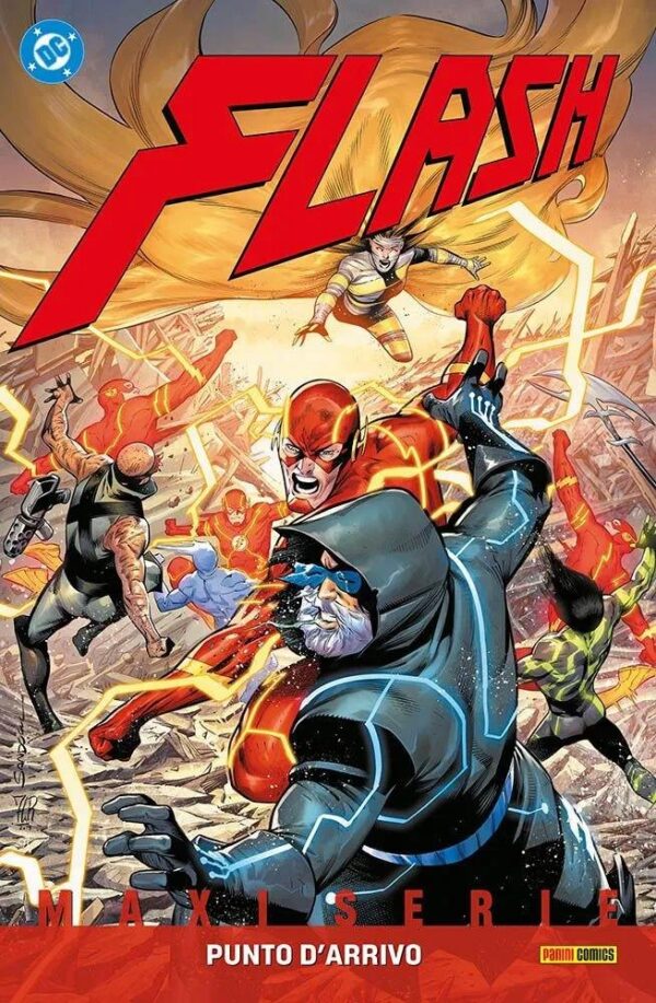 Copertina del fumetto Flash 7 - Punto D'arrivo, edizione italiana Panini Comics / DC / Marvel / Disney di Aa.Vv. Copertina del fumetto Flash 7 - Punto D'arrivo, edizione italiana Panini Comics / DC / Marvel / Disney di Aa.Vv.