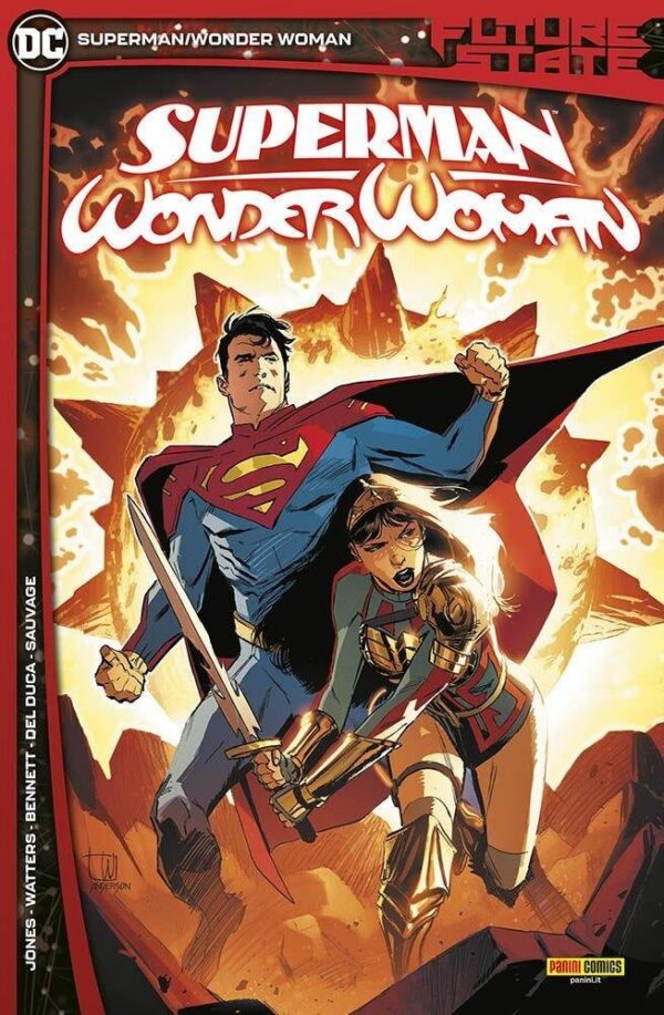 Copertina del fumetto Future State:Superman/Wonder Woman, edizione italiana Panini Comics / DC / Marvel / Disney di Bennett, Jones & Watters Copertina del fumetto Future State:Superman/Wonder Woman, edizione italiana Panini Comics / DC / Marvel / Disney di Bennett, Jones & Watters