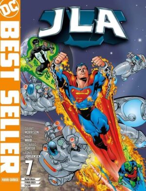 Copertina del fumetto Jla di Grant Morrison vol. 7, edizione italiana Panini Comics / DC / Marvel / Disney di Grant Morrison & Aa.Vv.