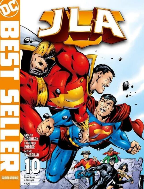 Copertina del fumetto Jla di Grant Morrison vol. 10, edizione italiana Panini Comics / DC / Marvel / Disney di Morrison, Porter & Pajarillo