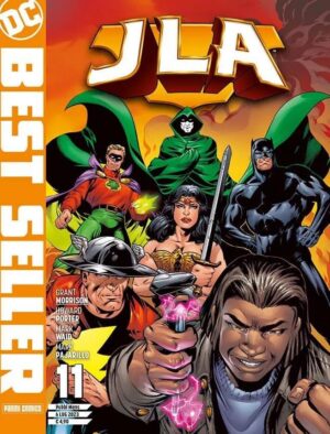 Copertina del fumetto Jla di Grant Morrison vol. 11, edizione italiana Panini Comics / DC / Marvel / Disney di Morrison, Porter & Waid