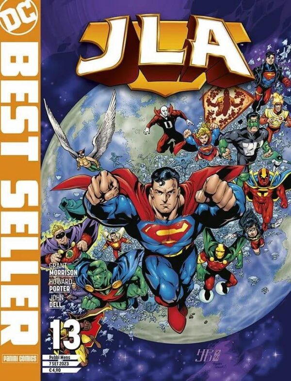 Copertina del fumetto Jla di Grant Morrison vol. 13, edizione italiana Panini Comics / DC / Marvel / Disney di Grant Morrison & Aa.Vv. Copertina del fumetto Jla di Grant Morrison vol. 13, edizione italiana Panini Comics / DC / Marvel / Disney di Grant Morrison & Aa.Vv.