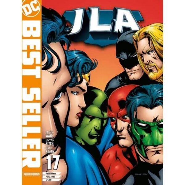 Copertina del fumetto Jla di Grant Morrison vol. 17, edizione italiana Panini Comics / DC / Marvel / Disney di Hitch, Williams Iii & Waid