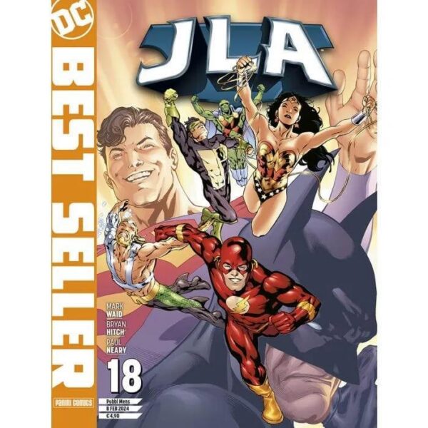 Copertina del fumetto Jla di Grant Morrison vol. 18, edizione italiana Panini Comics / DC / Marvel / Disney di Hitch, Williams Iii & Waid