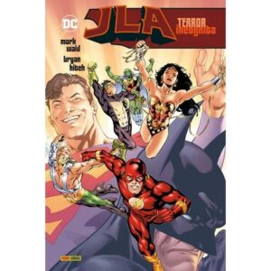 Copertina del fumetto Jla di Mark Waid 2 Terror Incognita, edizione italiana Panini Comics / DC / Marvel / Disney di Bryan Hitch, Mark Waid