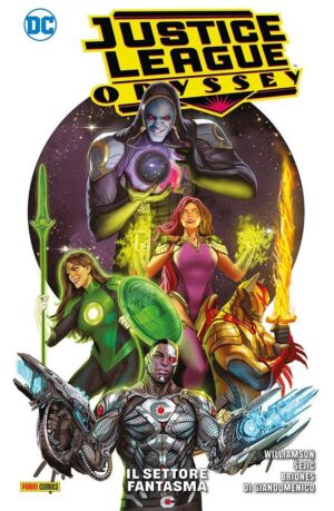 Copertina del fumetto Justice League Odyssey vol. 1, edizione italiana Panini Comics / DC / Marvel / Disney di Aa.Vv.