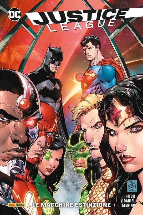 Copertina del fumetto Justice League Dc Rebirth Coll. vol. 1, edizione italiana Panini Comics / DC / Marvel / Disney di Daniel, Hitch & Merino Copertina del fumetto Justice League Dc Rebirth Coll. vol. 1, edizione italiana Panini Comics / DC / Marvel / Disney di Daniel, Hitch & Merino