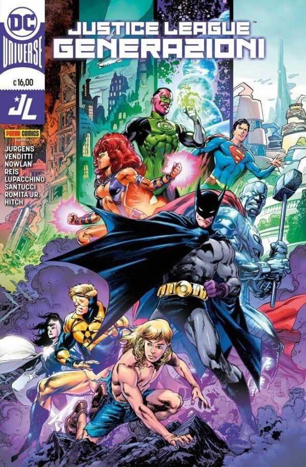 Copertina del fumetto Justice League Special Generations, edizione italiana Panini Comics / DC / Marvel / Disney di Aa.Vv. Copertina del fumetto Justice League Special Generations, edizione italiana Panini Comics / DC / Marvel / Disney di Aa.Vv.