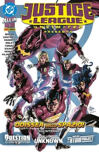 Copertina del fumetto Justice League Unlimited Presenta vol. 1, edizione italiana Panini Comics / DC / Marvel / Disney di Perkins, Segura & Aa.Vv.