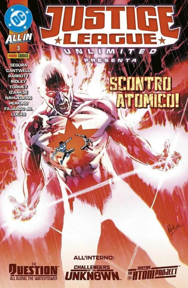 Copertina del fumetto Justice League Unlimited Presenta vol. 3, edizione italiana Panini Comics / DC / Marvel / Disney di Aa.Vv. Copertina del fumetto Justice League Unlimited Presenta vol. 3, edizione italiana Panini Comics / DC / Marvel / Disney di Aa.Vv.