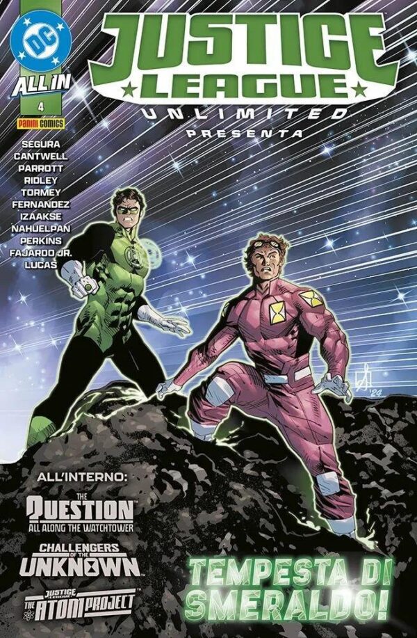 Copertina del fumetto Justice League Unlimited Presenta vol. 4, edizione italiana Panini Comics / DC / Marvel / Disney di Aa.Vv. Copertina del fumetto Justice League Unlimited Presenta vol. 4, edizione italiana Panini Comics / DC / Marvel / Disney di Aa.Vv.
