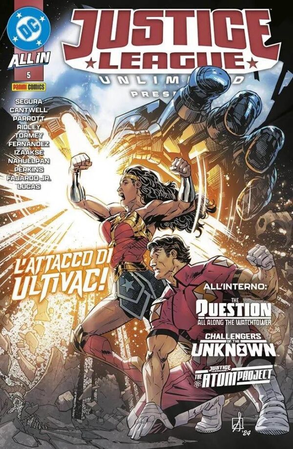 Copertina del fumetto Justice League Unlimited Presenta vol. 5, edizione italiana Panini Comics / DC / Marvel / Disney di Aa.Vv. Copertina del fumetto Justice League Unlimited Presenta vol. 5, edizione italiana Panini Comics / DC / Marvel / Disney di Aa.Vv.