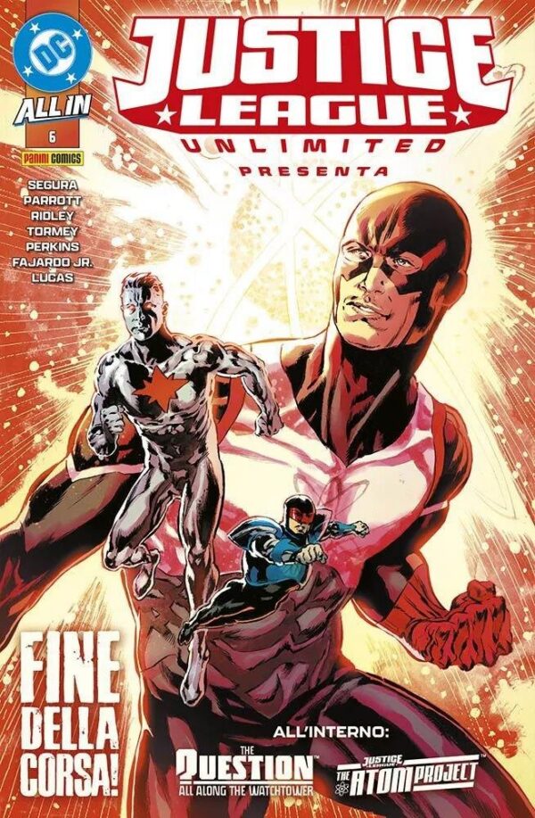 Copertina del fumetto Justice League Unlimited Presenta vol. 6, edizione italiana Panini Comics / DC / Marvel / Disney di Aa.Vv. Copertina del fumetto Justice League Unlimited Presenta vol. 6, edizione italiana Panini Comics / DC / Marvel / Disney di Aa.Vv.