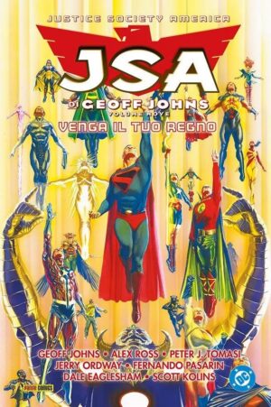 Copertina del fumetto Jsa di Geoff Johns vol. 9, edizione italiana Panini Comics / DC / Marvel / Disney di Geoff Johns & Aa.Vv.