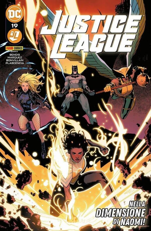 Copertina del fumetto Justice League vol. 19, edizione italiana Panini Comics / DC / Marvel / Disney di David Marquez & B.M. Bendis Copertina del fumetto Justice League vol. 19, edizione italiana Panini Comics / DC / Marvel / Disney di David Marquez & B.M. Bendis