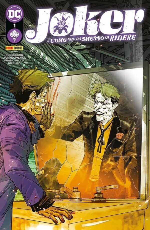 Copertina del fumetto Joker L'uomo Che Ha Smesso di Rid vol. 1, edizione italiana Panini Comics / DC / Marvel / Disney di Rosenberg, Francavilla & Aa.Vv Copertina del fumetto Joker L'uomo Che Ha Smesso di Rid vol. 1, edizione italiana Panini Comics / DC / Marvel / Disney di Rosenberg, Francavilla & Aa.Vv