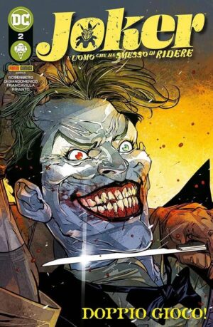 Copertina del fumetto Joker L'uomo Che Ha Smesso di Rid vol. 2, edizione italiana Panini Comics / DC / Marvel / Disney di Francavilla & Di Giandomenico