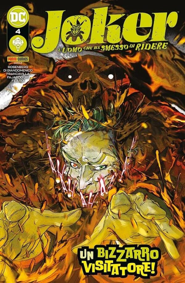 Copertina del fumetto Joker L'uomo Che Ha Smesso di Rid vol. 4, edizione italiana Panini Comics / DC / Marvel / Disney di Rosenberg, Francavilla & Aa.Vv