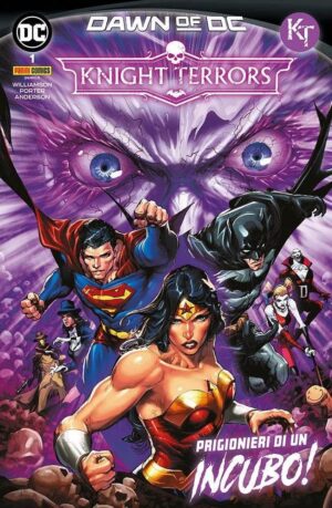 Copertina del fumetto Knight Terrors vol. 1, edizione italiana Panini Comics / DC / Marvel / Disney di Williamson, Porter & Anderson